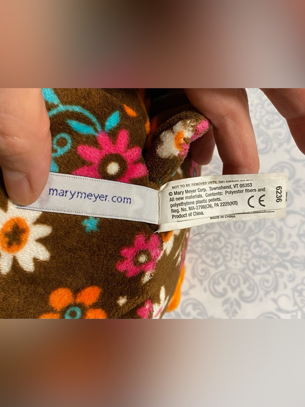 Mary Meyer Paisley Floral Print, Plush Owl Stuffed Animal - Picture 10 of 16